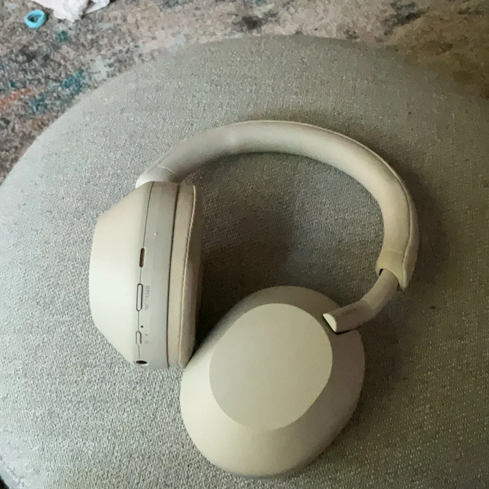 Sony Wireless Over-Ear Headphones in Light Beige